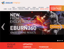 Tablet Screenshot of evolvefitnessinc.com